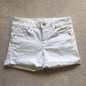 American Eagle white jean shorts